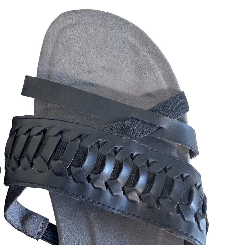 Easy Spirit Selinley Slide Sandals Black Braided Woven Comfort Flat Women's 8.5M - Picture 4 of 4